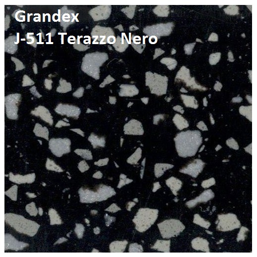Акриловый камень Grandex J-511 Terazzo Nero